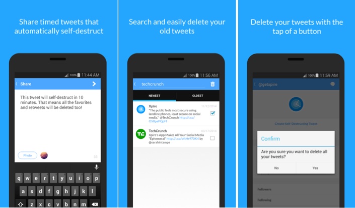 Create Temporal Tweets from your Android with Xpire