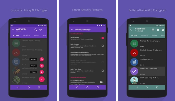 Hide your Files in Android with Andrognito